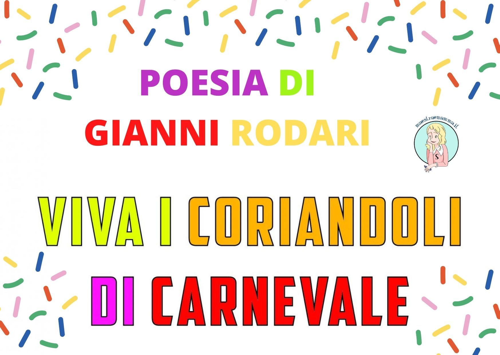 "Viva i coriandoli di Carnevale" poesia di Gianni Rodari