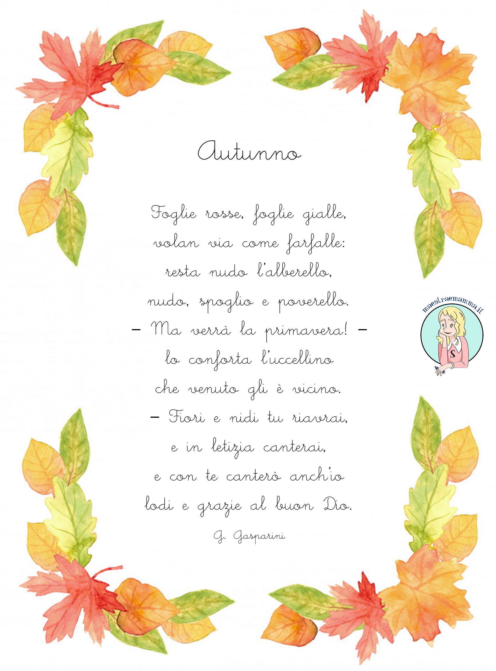 autunno poesia per bambini di g gasparini