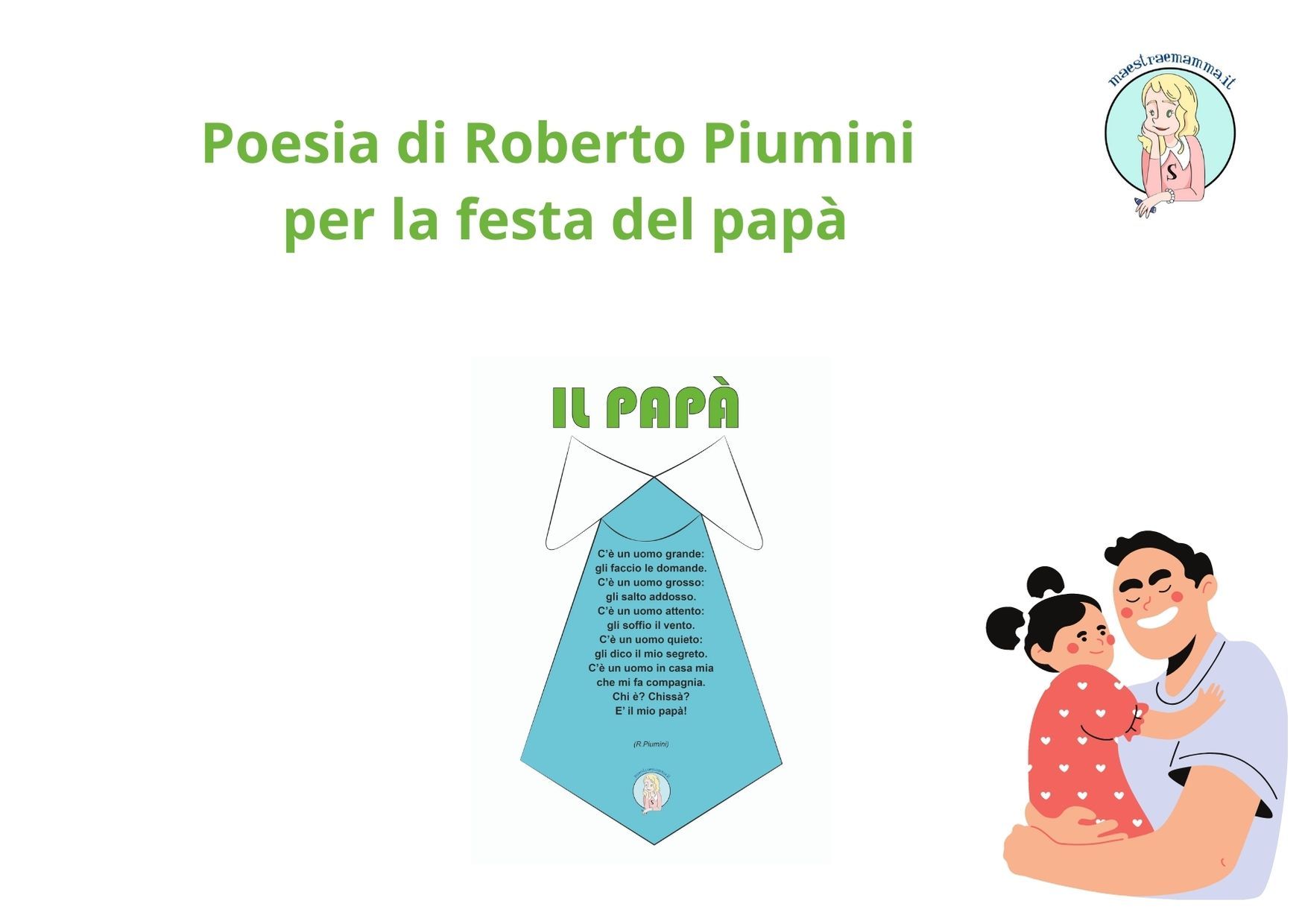 Poesia di Roberto Piumini per la festa del papà