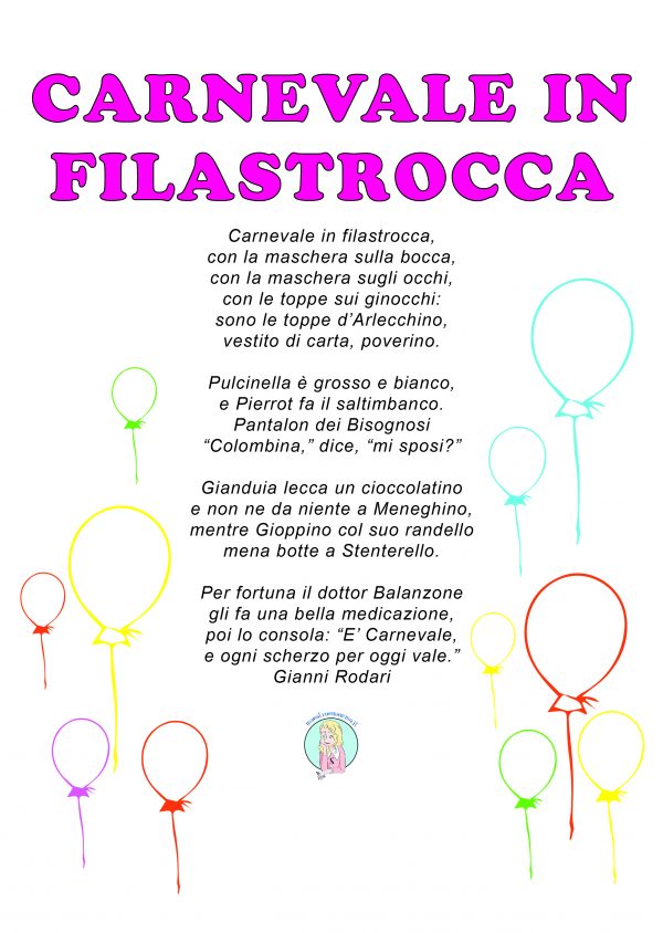 Carnevale in Filastrocca di Gianni Rodari | Per festeggiare in allegria!