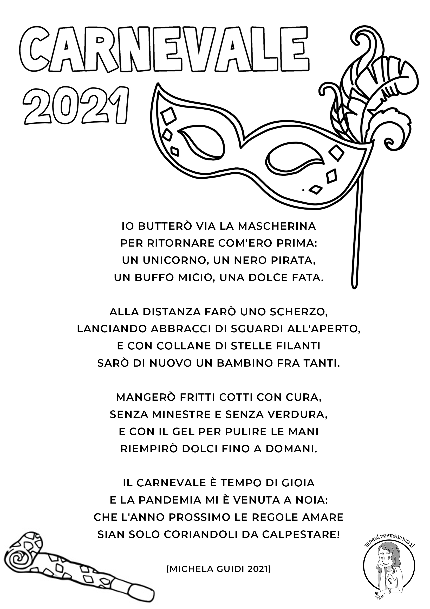 carnevale 2021 poesia di michela guidi