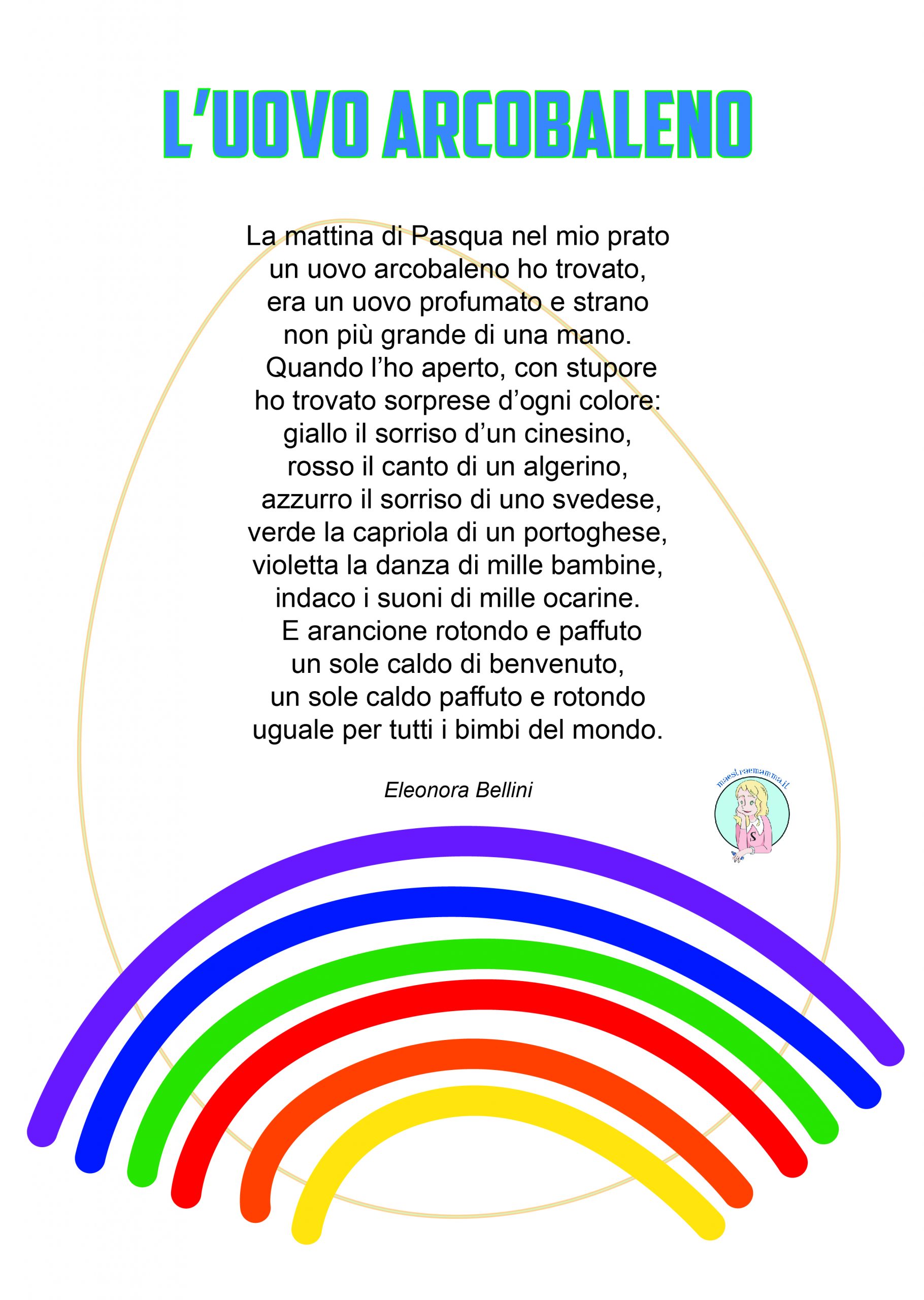 L'uovo arcobaleno - poesia di Pasqua per bambini