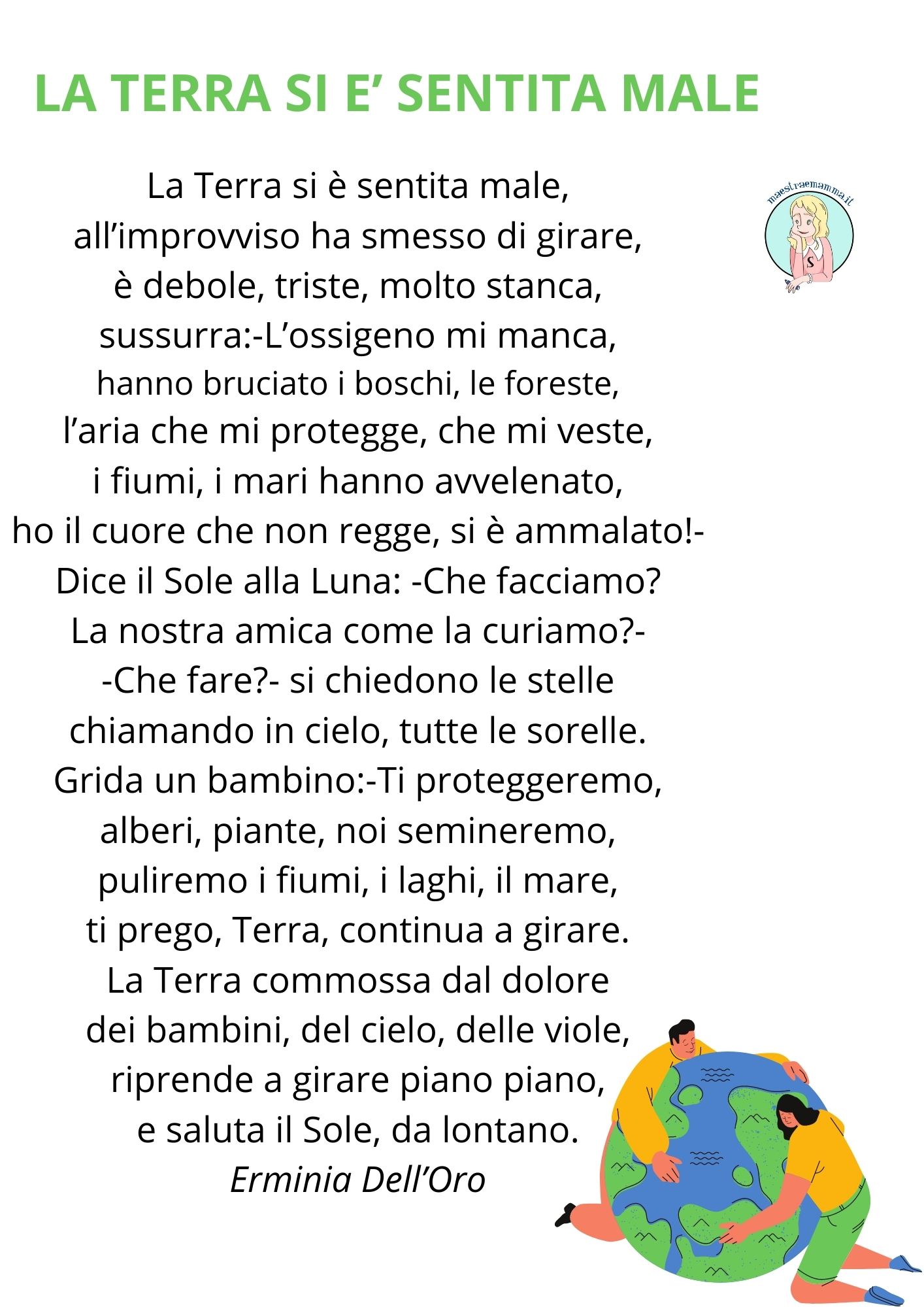 poesia sulla terra per bambini-22 aprile Giornata della Terra - poesia